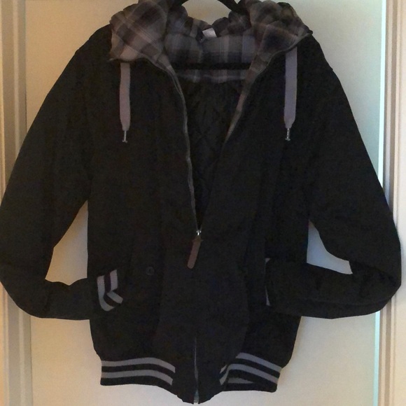 Divided Other - Bomber Hoodie Men’s  Black Jacket XL